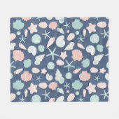 Muschelmuster Fleecedecke (Vorderseite (Horizontal))