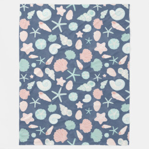 Muschelmuster Fleecedecke