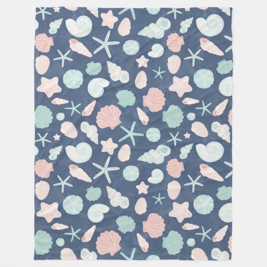 Muschelmuster Fleecedecke (Vorderseite)