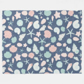 Muschelmuster Fleecedecke (Vorderseite (Horizontal))