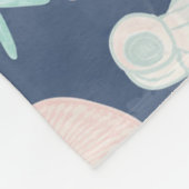 Muschelmuster Fleecedecke (Ecke)