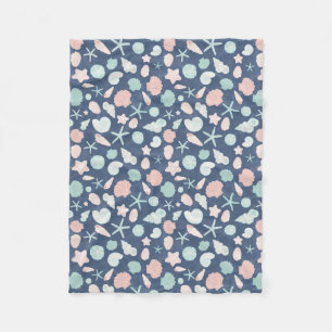 Muschelmuster Fleecedecke