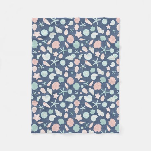 Muschelmuster Fleecedecke (Vorderseite)