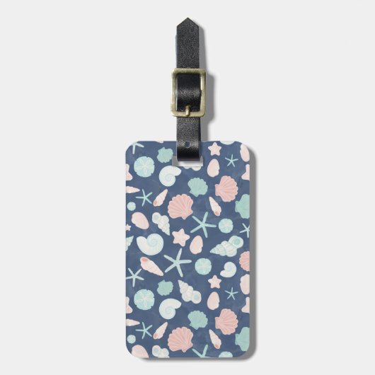 Muschelmuster Gepäckanhänger (Vorderseite vertikal)