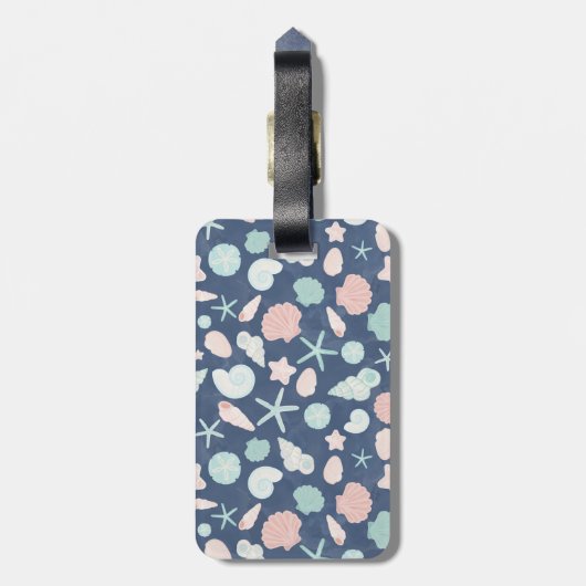 Muschelmuster Gepäckanhänger (Rückseite vertikal)