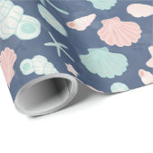 Muschelmuster Geschenkpapier (Rolleneckpunkt)