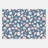 Muschelmuster Geschenkpapier Set (Vorderseite)