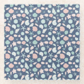 Muschelmuster Glasuntersetzer (Vorderseite)