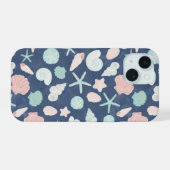 Muschelmuster iPhone 15 Hülle (Rückseite (Horizontal))