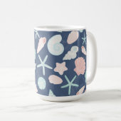 Muschelmuster Kaffeetasse (VorderseiteRechts)