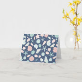 Muschelmuster Karte (Gelbe Blume)