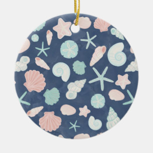 Muschelmuster Keramik Ornament