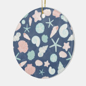 Muschelmuster Keramik Ornament (Links)