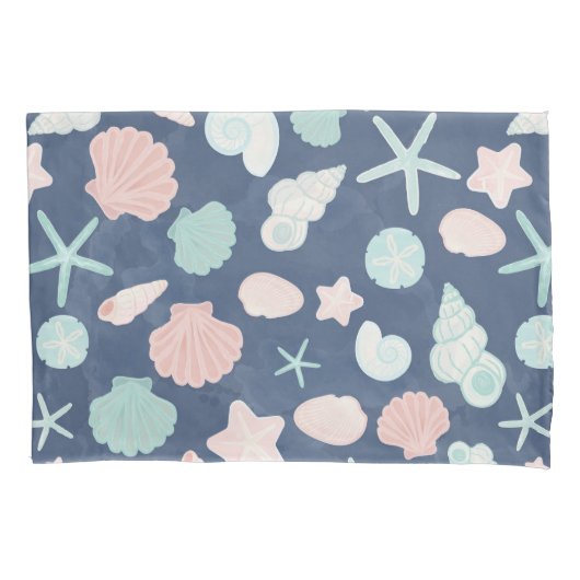 Muschelmuster Kissenbezug (Vorderseite-Links)