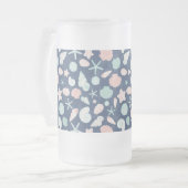 Muschelmuster Mattglas Bierglas (Vorderseite Links)