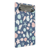 Muschelmuster Mini Klemmbrett (Schrägansicht)