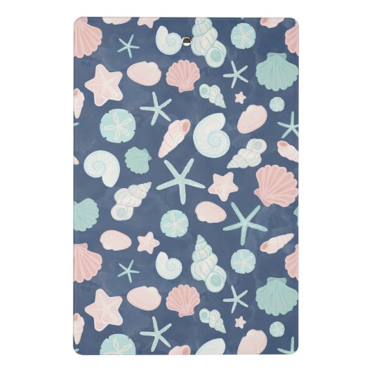 Muschelmuster Mini Klemmbrett (Rückseite)