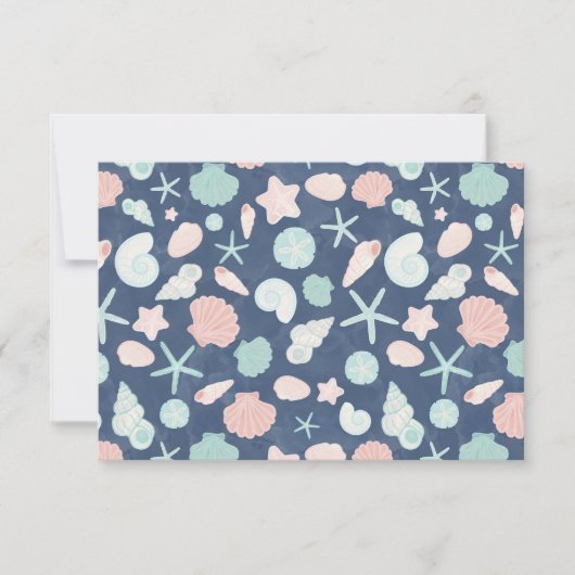 Muschelmuster Mitteilungskarte (Vorderseite)