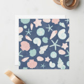 Muschelmuster Mitteilungskarte (Vorderseite/Rückseite Beispiel)