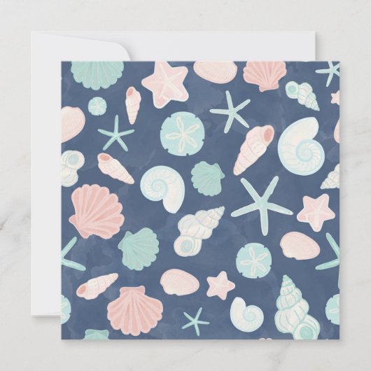 Muschelmuster Mitteilungskarte (Vorderseite)
