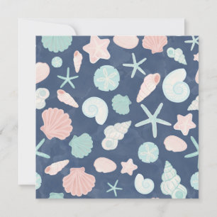 Muschelmuster Mitteilungskarte