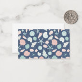 Muschelmuster Mitteilungskarte (Vorderseite/Rückseite Beispiel)