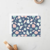 Muschelmuster Mitteilungskarte (Vorderseite/Rückseite Beispiel)