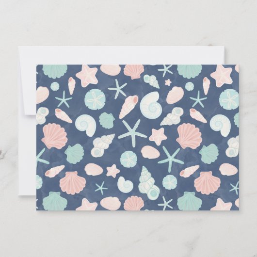 Muschelmuster Mitteilungskarte (Vorderseite)