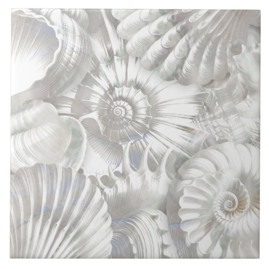 Muschelmuster - Mutter der Perle Fliese (Vorderseite)