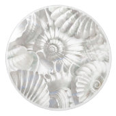 Muschelmuster - Mutter der Perle Keramikknauf (Vorderseite)