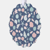 Muschelmuster Ornament Karte (Links)