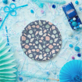 Muschelmuster Pappteller (Party)