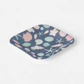 Muschelmuster Pappteller (Gewinkelt)