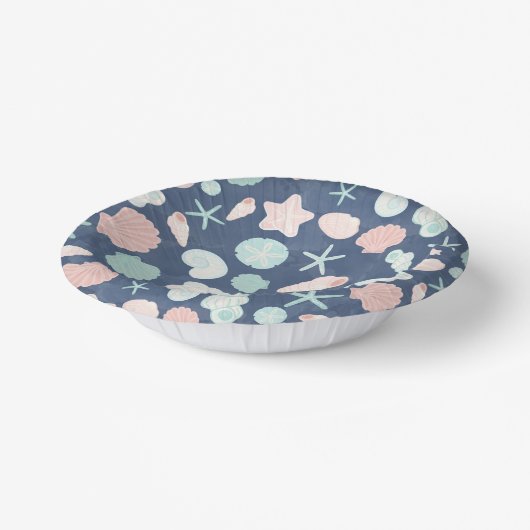 Muschelmuster Pappteller (Gewinkelt)