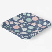 Muschelmuster Pappteller (Gewinkelt)