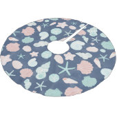Muschelmuster Polyester Weihnachtsbaumdecke (Schrägansicht)