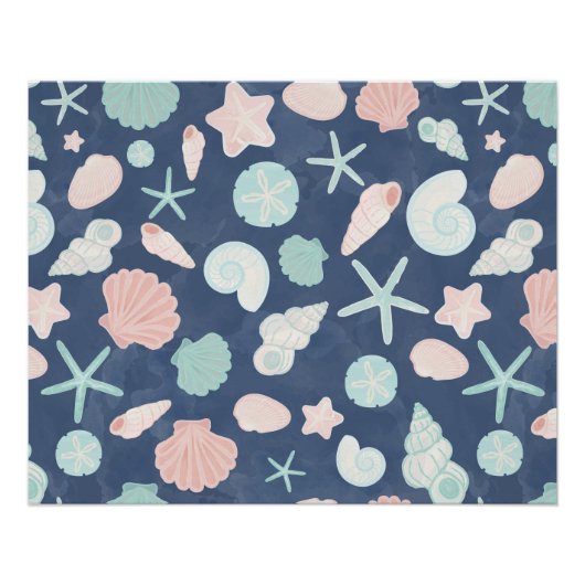 Muschelmuster Poster (Vorderseite)