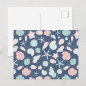 Muschelmuster Postkarte (Vorne/Hinten)