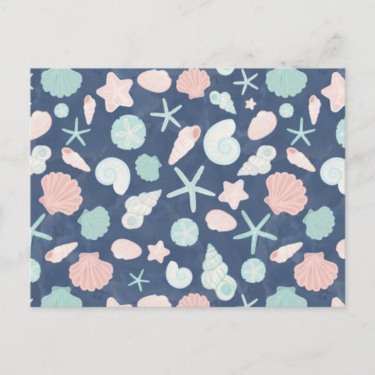 Muschelmuster Postkarte (Vorderseite)