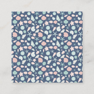 Muschelmuster Quadratische Visitenkarte