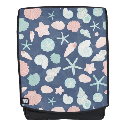 Muschelmuster Rucksack (Vorderseite)