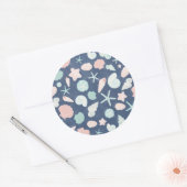 Muschelmuster Runder Aufkleber (Umschlag)