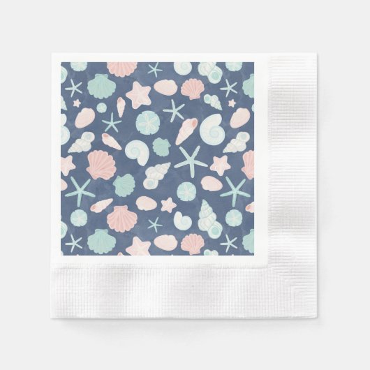 Muschelmuster Serviette (Vorderseite)
