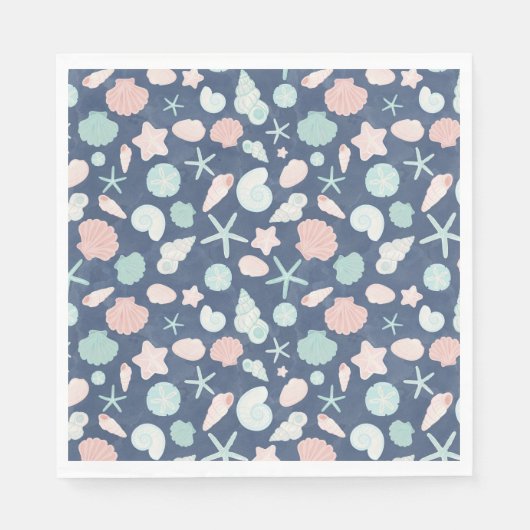 Muschelmuster Serviette (Vorderseite)