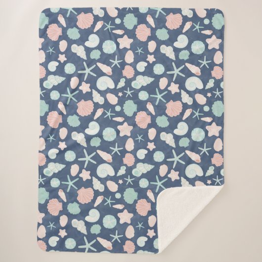 Muschelmuster Sherpadecke (Vorderseite)