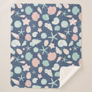 Muschelmuster Sherpadecke