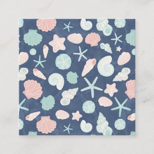 Muschelmuster Terminkarte (Vorderseite)