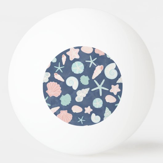 Muschelmuster Tischtennisball (Vorderseite)