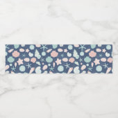 Muschelmuster Wasserflaschenetikett (Einzelnes Label)