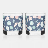 Muschelmuster Whiskyglas (Vorderseite)